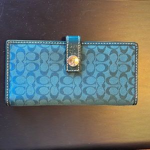 Coach teal wallet